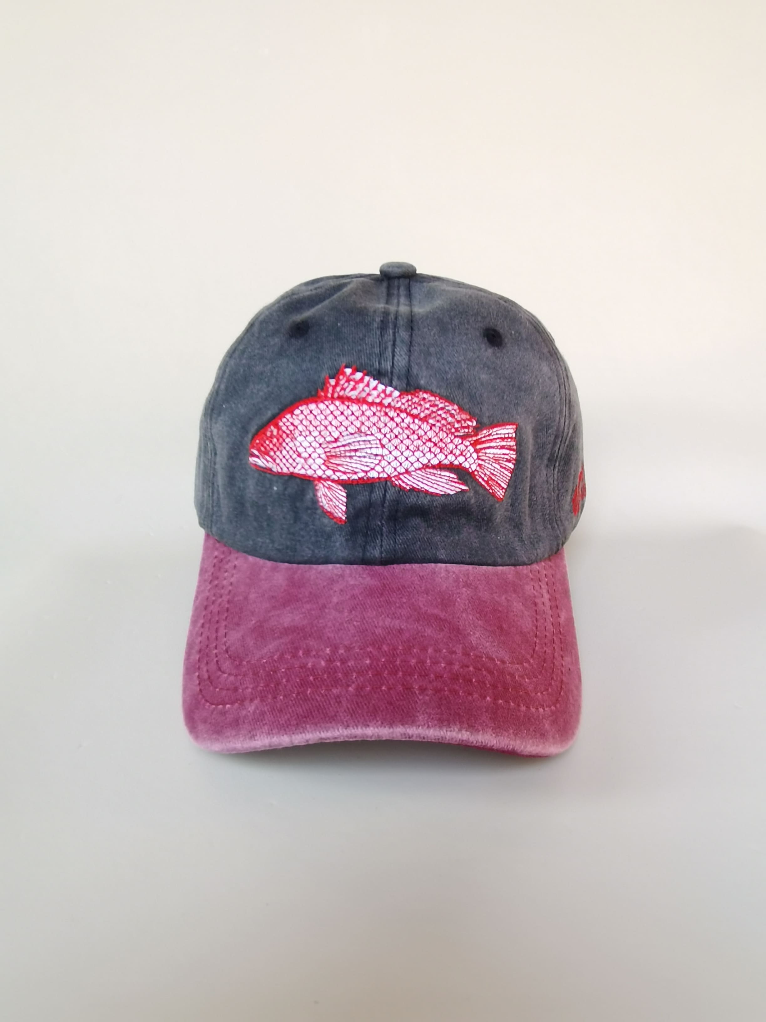 Red Snapper Embroidered Baseball Cap