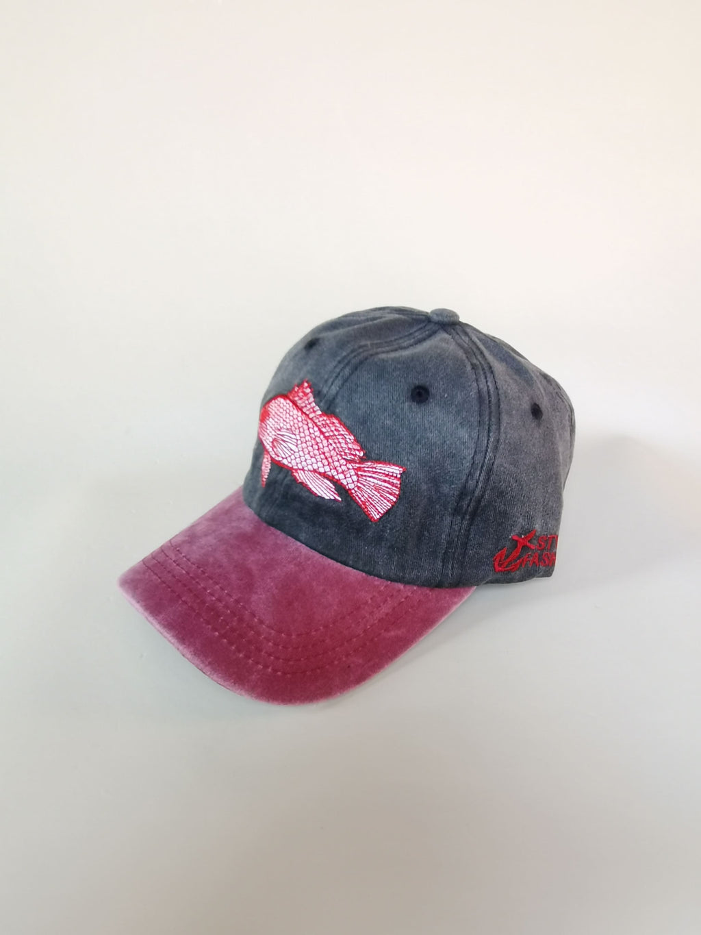 Red Snapper Embroidered Baseball Cap