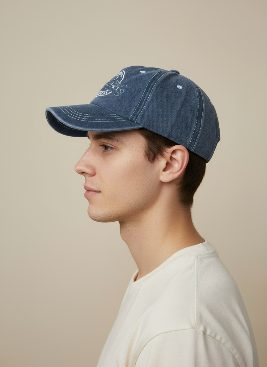 Outdoor Sports Trucker Cap with Rock Style Embroidery